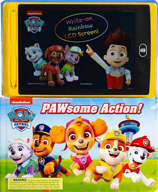 Book cover of PAW Patrol: PAWsome Action! (Write-On Rainbow LCD Screen!)