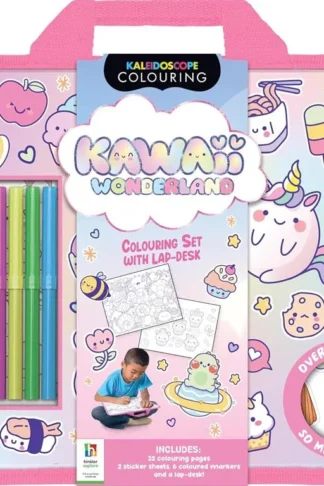 Book cover of Kaleidoscope Colouring Kit: Kawaii Wonderland (Colouring Set with Lap Desk)