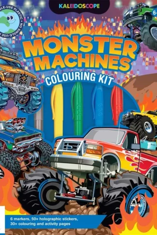 Book cover of Kaleidoscope Colouring Kit: Monster Machines (Deluxe Edition)