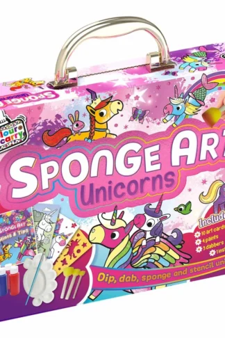 Book cover of Colour & Carry: Sponge Art Unicorns