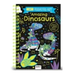 Scratch Art Stencils: Neon Dinosaurs