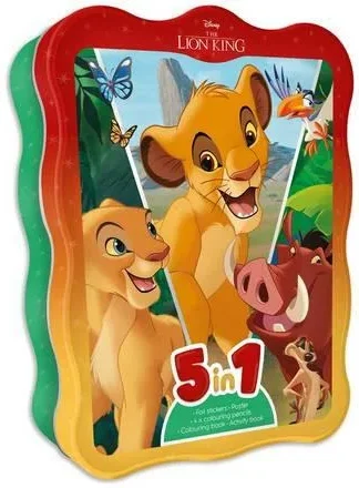 Book cover of Disney The Lion King: 5-in-1 Activity Tin