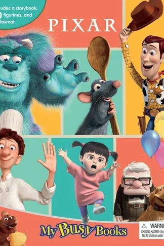 Book cover of Disney Pixar: My Busy Books (Storybook, 10 Figurines, Playmat)