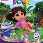 Nickelodeon Dora: My Busy Books (Storybook, 10 Figurines, Playmat)