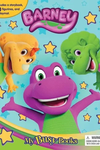 Book cover of Barney: My Busy Books (Storybook, 10 Figurines, Playmat)