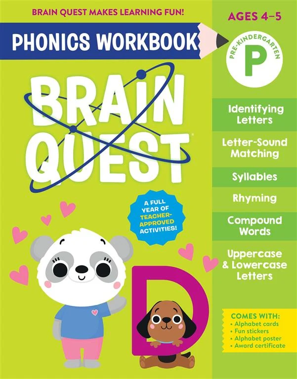 Brain Quest: Phonics Workbook: Pre-Kindergarten (Age: 4-5) book cover