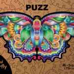 بازل خشبي فراشة ملونة Colorful Butterfly من Puzz، 175 قطعة