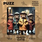 بازل خشبي قطط العصابة Gangster Cats من Puzz، 150 قطعة
