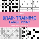 Large Print Puzzle Book - Brain Training - Pink