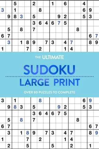 Large Print Puzzle Book - Sudoku - Aqua book cover