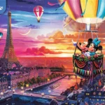 بازل ميكي وميني في باريس Mickey and Minnie in Paris من Trefl، 1000 قطعة