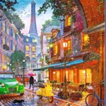 بازل مقهى في باريس Paris Corner Cafe من Trefl، 500 قطعة