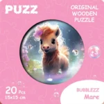 بازل خشبي دائري حصان Bubblezz، ٢٠ قطعة