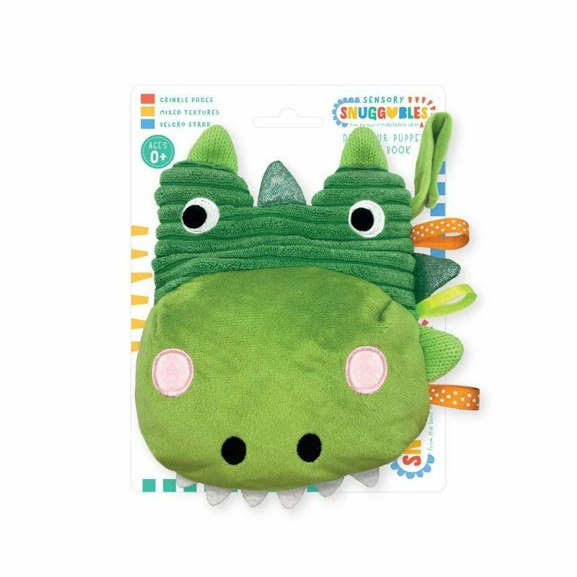 Sensory Snuggables Dinosaur Puppet Soft Book book cover