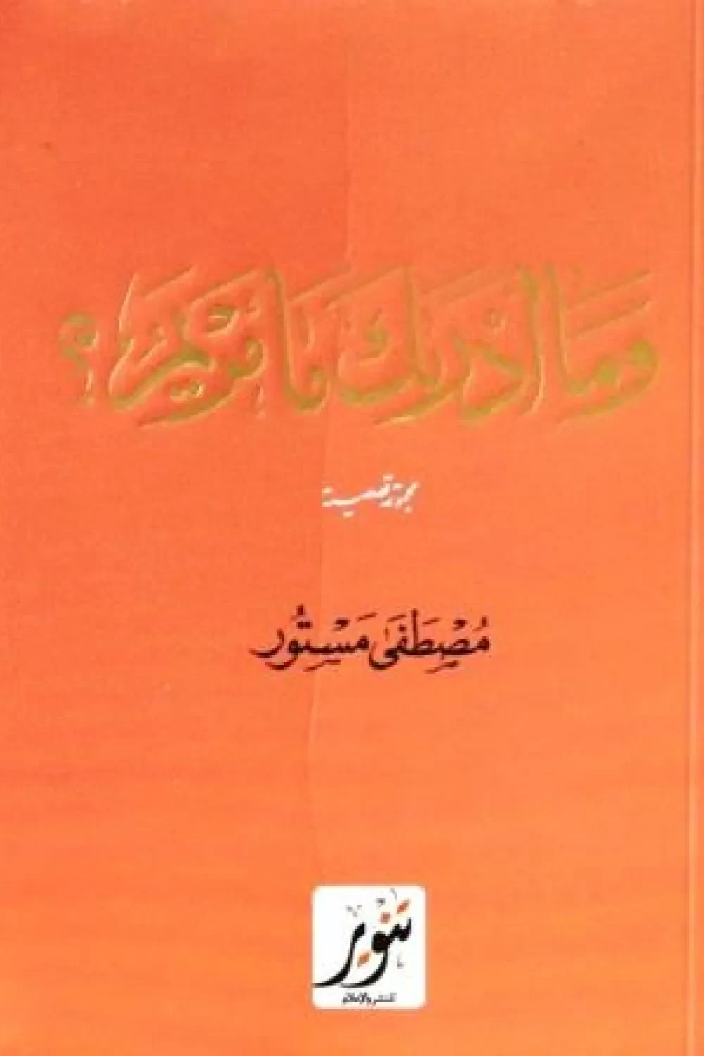 غلاف وما أدراك ما مريم؟، مصطفى مستور، تنوير للنشر والإعلام
