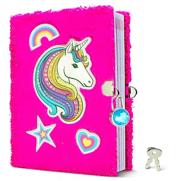 Diary: Fur with Rhinestone Unicorn Patch